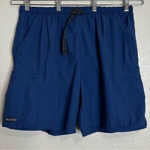 Columbia Sportswear Men's Blue Packable Nylon Shorts, Size XL